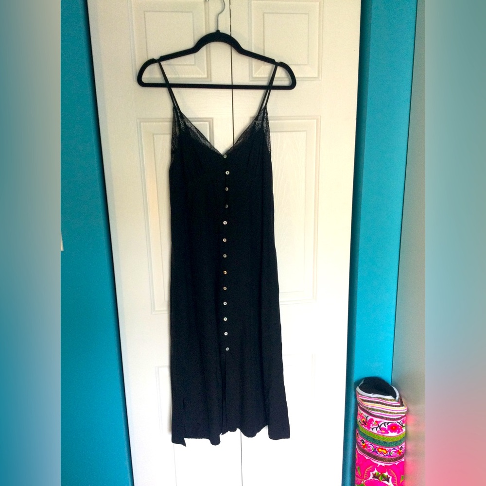 Black midi dress
